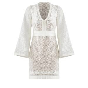 The Kooples Daisy‎ Love Guipure Lace Cocktail Dress Bright White Size Small